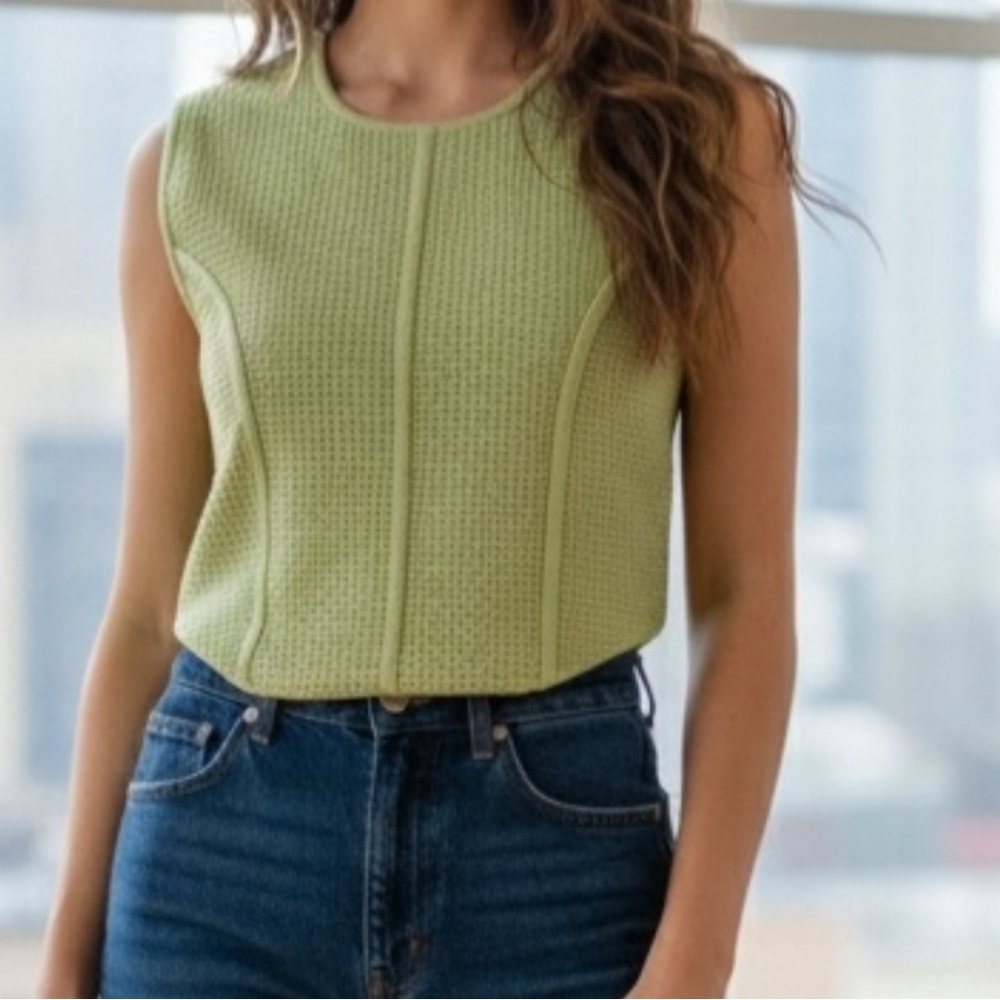 House‎ of Harlow 1960 Lime Green Knit Tank Top